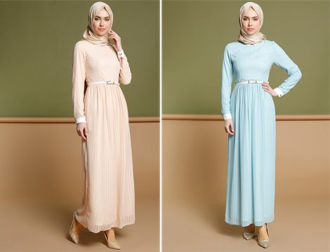 Puane Yeni Sezon Tesettür Elbise Modelleri