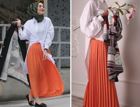 2017 Yazlık Tesettür Etek Modelleri