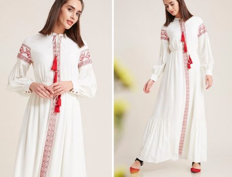Beyaz Tesettür Giyim Modelleri
