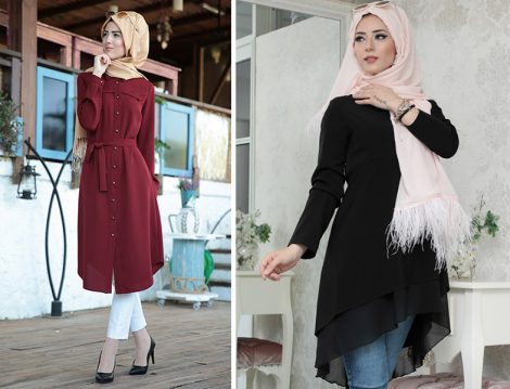 Bayrama Özel Yeni Tesettür Tunik Modelleri