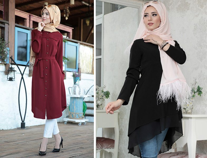 Bayrama Özel Yeni Tesettür Tunik Modelleri