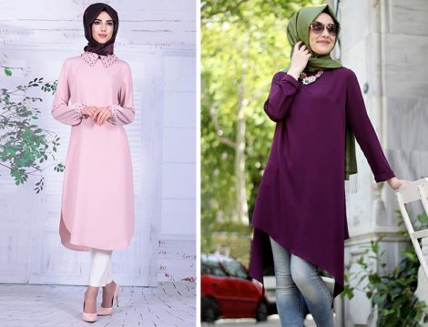Bayrama Özel Yeni Tesettür Tunik Modelleri