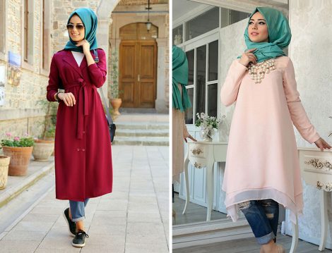 Bayrama Özel Yeni Tesettür Tunik Modelleri