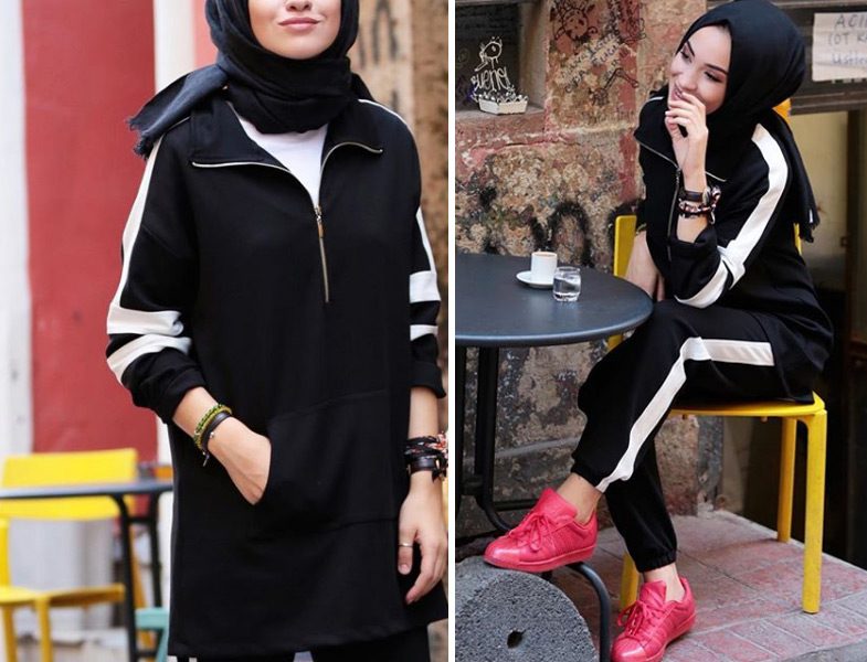 Gençler için Spor Tesettür Kombinler ve Kıyafetler