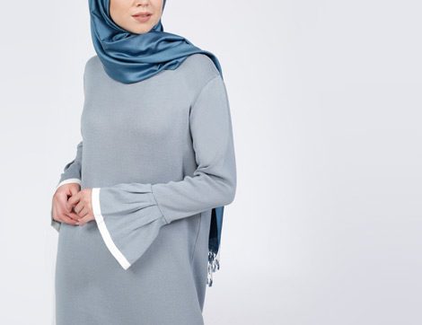 En Güzel Tesettür Triko Elbise Modelleri 2017 (Online Alışveriş)