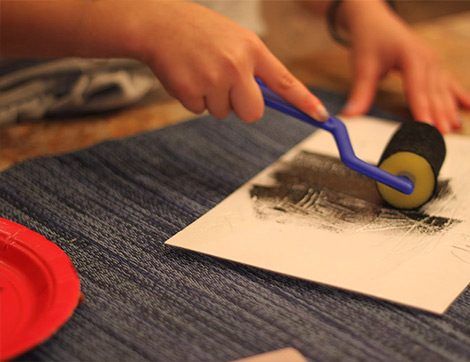 Çocuklar İçin Baskı Resim Etkinliği