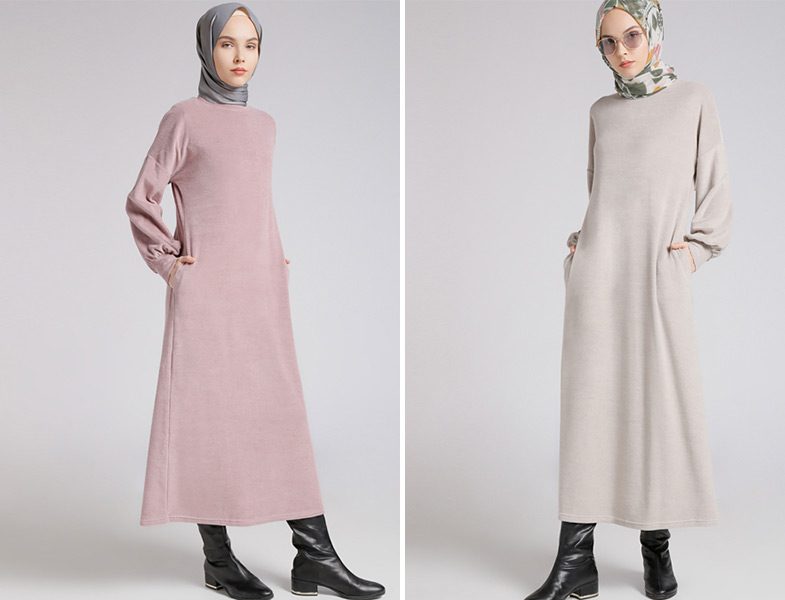 Aralık Ayının En Yeni Tesettür Elbise Modelleri