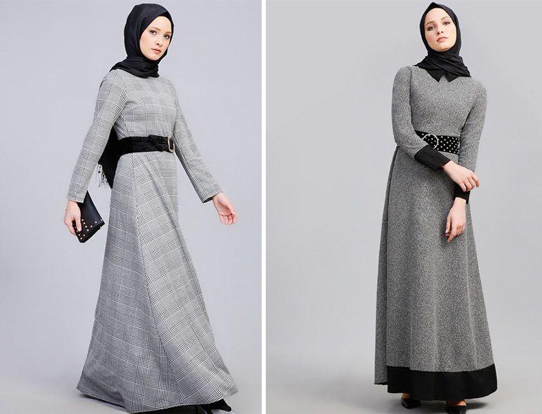 Aralık Ayının En Yeni Tesettür Elbise Modelleri