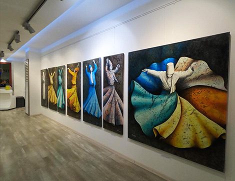 Eserlerinde Mevlana’nın 7 Öğüdünün Kendisinde Uyandırdığı Hisleri Anlatan ‘Rumi Sergisi’