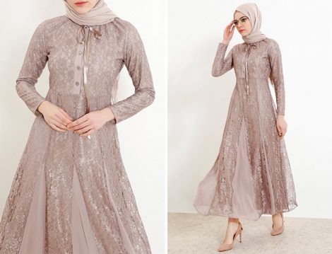 Elegan Tesettür Elbise Modelleri ve Kombinler