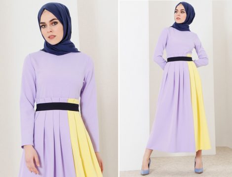 Mor Tesettür Giyim Modelleri 2018