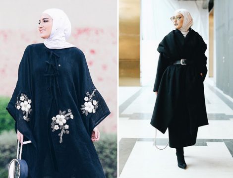 Siyah Tesettür Giyim Modelleri 