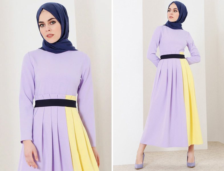 2018 Moda Renkleriyle Tesettür Kombinler