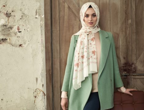 2018 Moda Renkleriyle Tesettür Kombinler