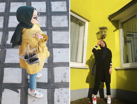 Sarı Tesettür Tunik Modelleri