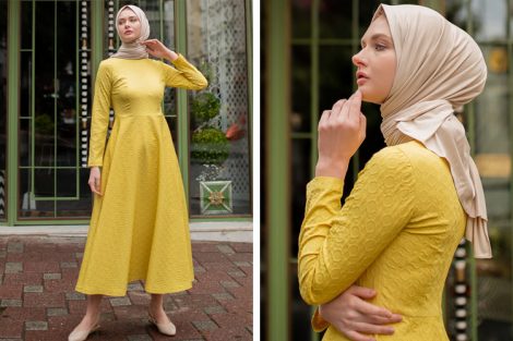 Sazze Design Sarı Elbise