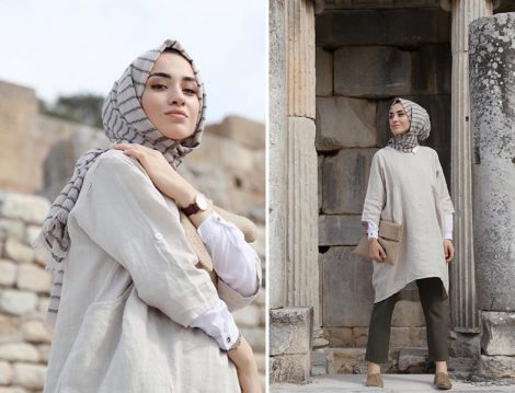 Sade ve Şık Tesettür Kombinler