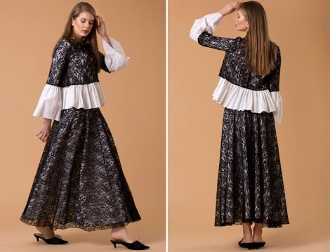 Tesettür Dantel Etek Modeli