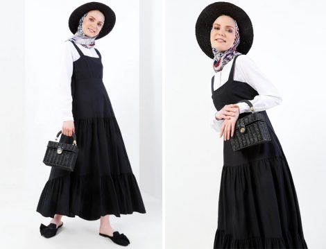 Tesettür Jile Elbise Modeli 2018