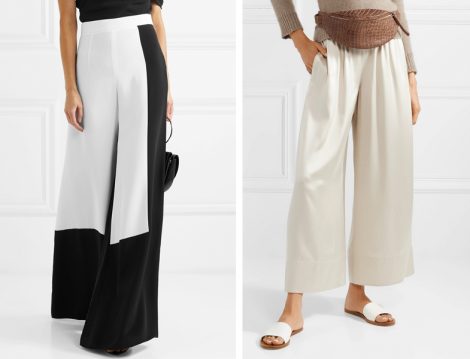 Beyaz Bol Paça Pantolon Modeli