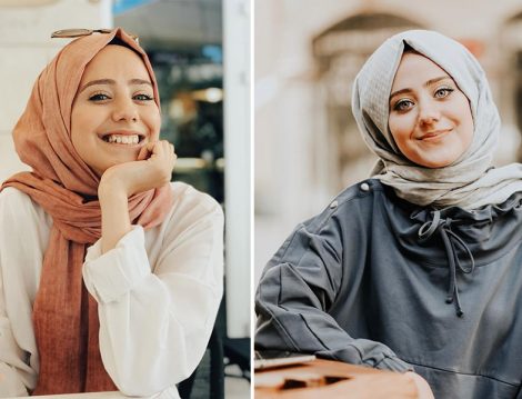 Aybükenur Demirci'den Pamuklu Şal Modelleri