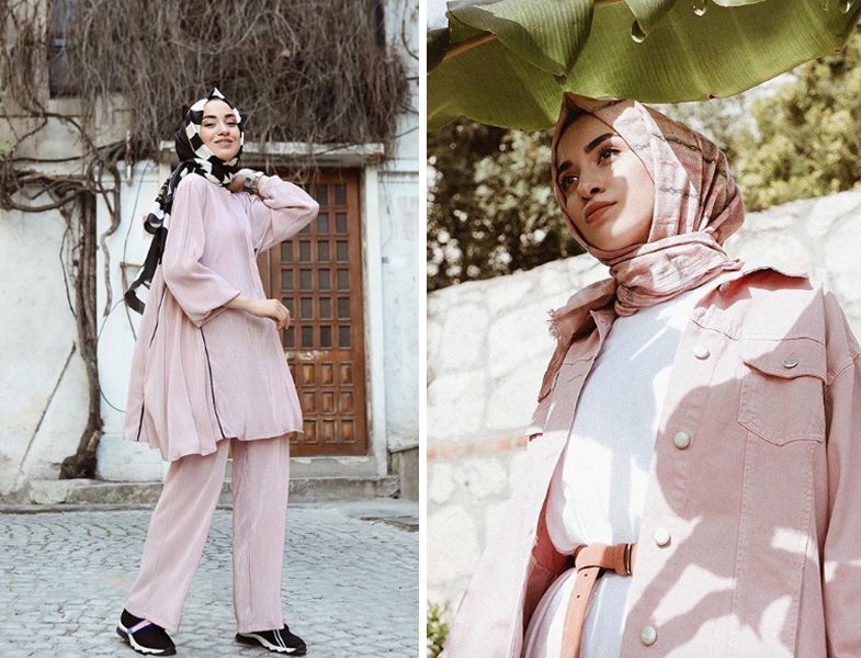 Pembe Tesettür Kombinler