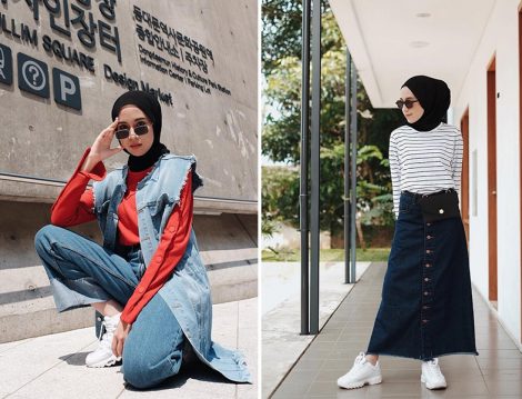Rizky Amelia'dan 20'li Yaşlar İçin Kot Tesettür Giyim Kombinleri