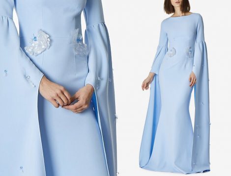 Sade Tesettür Abiye Elbise Modeli