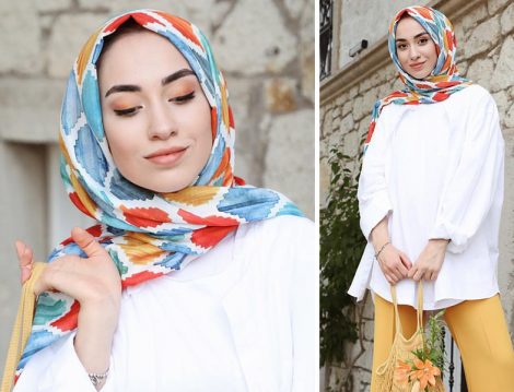 Mono Scarf Desenli Şal Modelleri