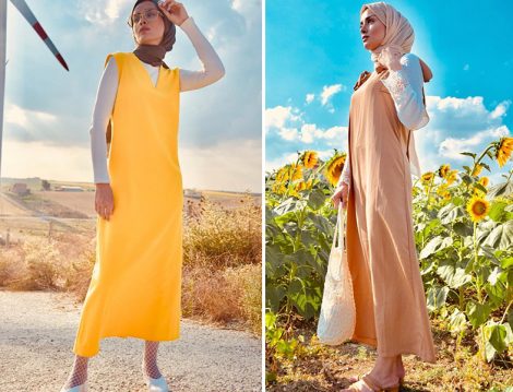 Tesettür Yazlık Jile ve Salopet Elbise Modelleri