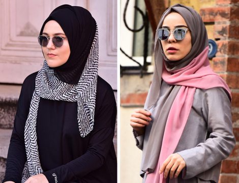 Argite Eşarp İki Renkli Şifon Şal Modelleri