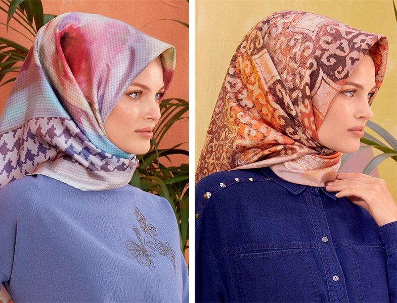 Armine Desenli İpek Eşarp Modelleri