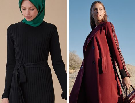 Kayra Triko Elbise ve Trençkot Modeli