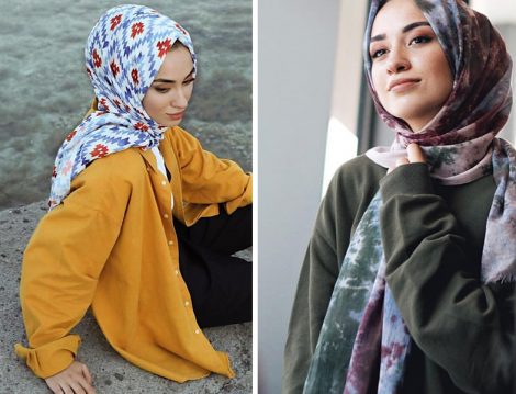 Pamuklu Şallar İle Salaş Tesettür Kombin
