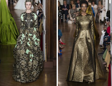Valentino 2018-19 Sonbahar – Kış Couture Brokar Elbise Modelleri