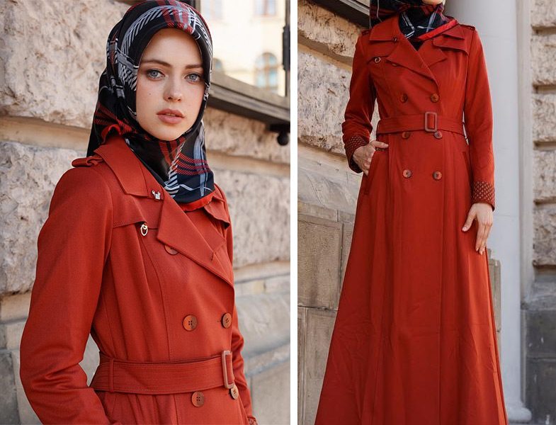 Doque İstanbul 2018 Kiremit Trençkot