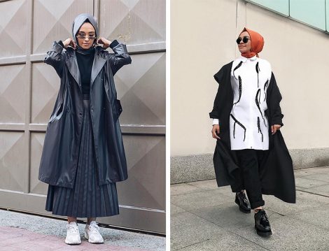 Pure Giyim Trençkot ve Etek-Almarwah Black Beyaz Gömlek Modeli