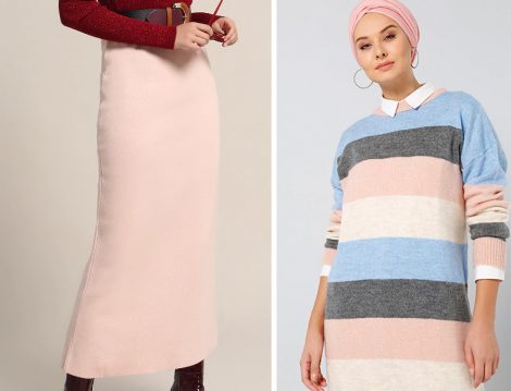 Refka Triko Etek ve Benin Çizgili Triko Tunik