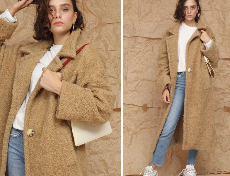 Suud Collection Camel Peluş Kaban