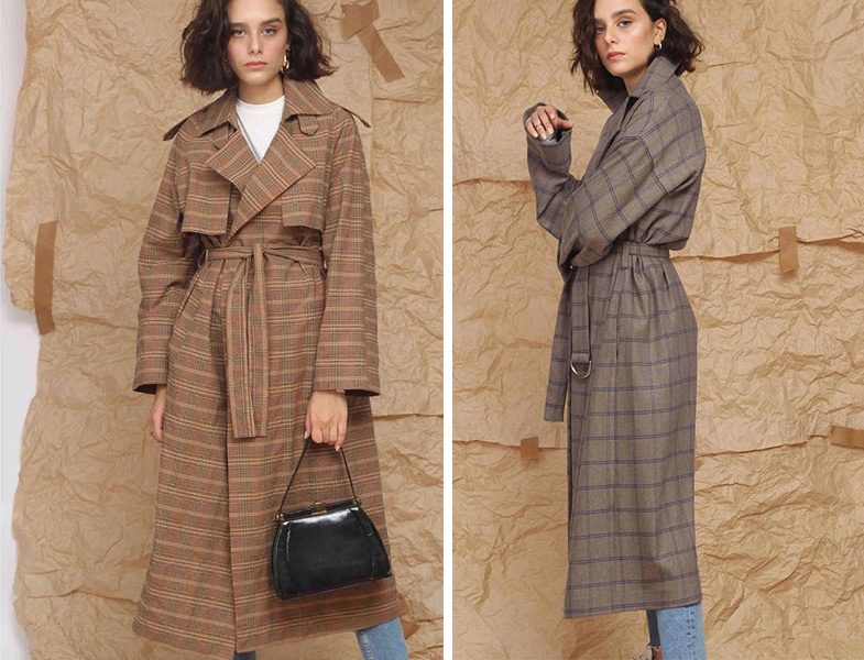 Suud Collection Ekose Trençkot