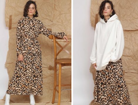 Suud Collection Leopar Elbise
