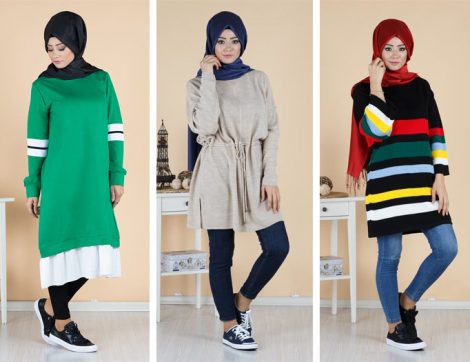 Tesettür Pazarı Tunik Modelleri