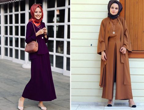 Tesettür İkili ve Üçlü Tesettür Takım Modelleri
