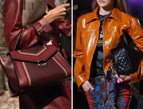 Versace Taba Ceket-Siyah Çanta ve Michael Kors Bordo Ceket-Çanta