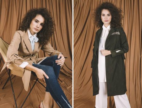Vesna Desing 2018-19 Kol Detaylı Trençkot