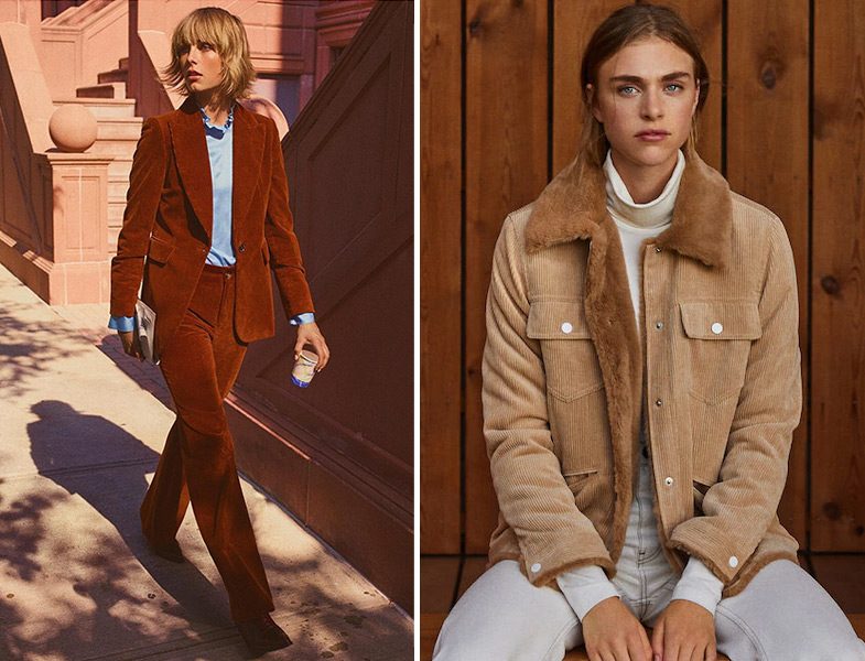 Zara Kadife Takım ve Mango Fitilli Kadife Ceket
