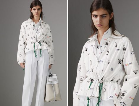 Burberry Logolu Yağmurluk