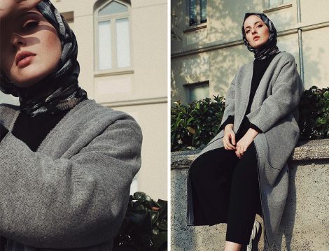 Gri Oversize Hırka Kombini