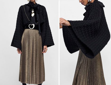 Zara Piliseli Etek ve Kısa Hırka