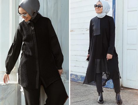 Almarwahblack Siyah Tunik Modelleri